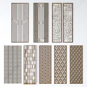 现代隔断3D模型下载